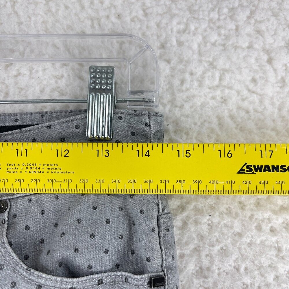 Chico's Gray Polka Dot Denim Skinny Jeans Womens Mid-Rise Casual Size XS - Picture 7 of 15